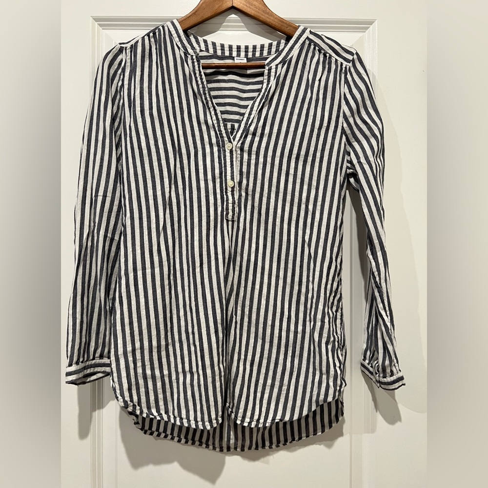 Striped cotton blouse